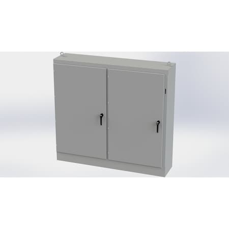 Saginaw Control & Engineering 3 Point Latch with Coinproof/Padlock Handle Electrical Enclosures, 72 in H, 18 in D, 77-3/4 in W SCE-72XM7818G